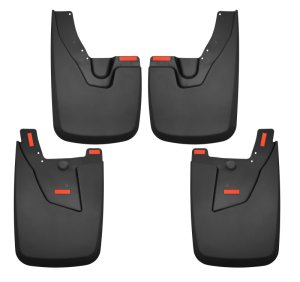 Ram 3500 Mud Guards - Front + Rear - Husky Liners - Custom-Molded - Black - `19-`22